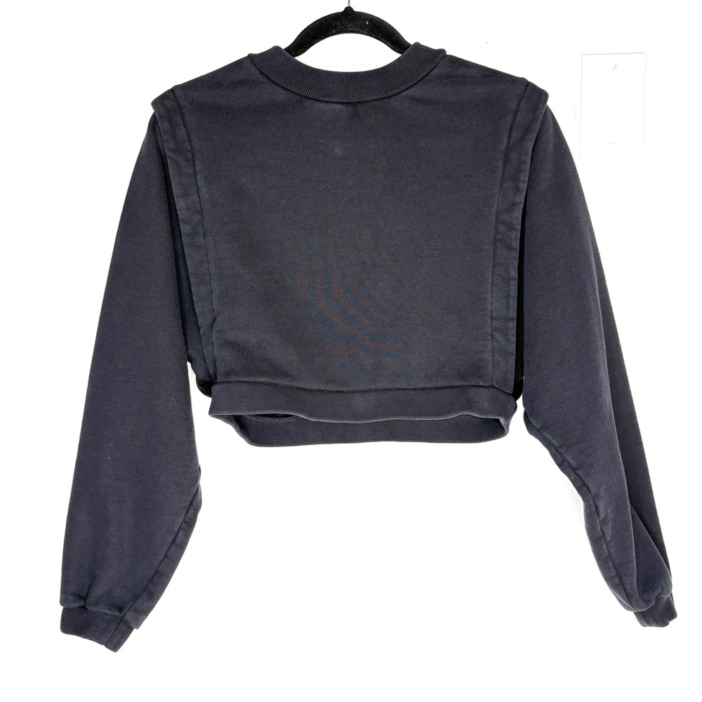 ALO Yoga Black Cropped Sweatshirt